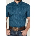 thumbnail image 3 of Rank 45 Men's 45&Reg; Interlock Plains Abstract Geo Print Short Sleeve Medium Blue, 3 of 4