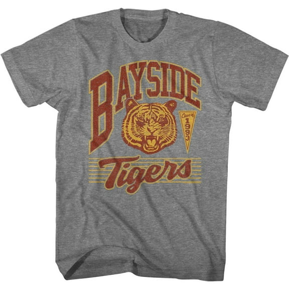 Saved By The Bell Bayside Tigers Graphite Heather Adult Classic T-Shirt