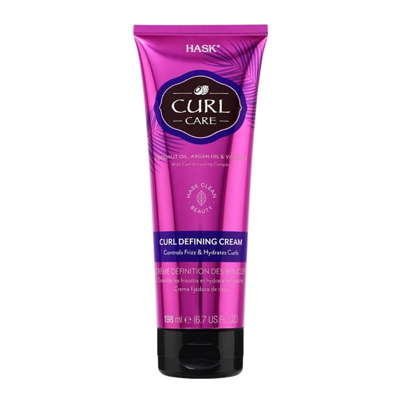 Hask Curl Care Curl Defining Cream - 198 Ml | Controls Frizz & Hydrates Curls | Enhances Natural Curl | Free Of Paraben & Drying Alcohol