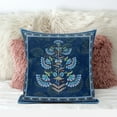 thumbnail image 3 of Mughal Buta Indoor/Outdoor Pillow in Blue Brown 18x18, 3 of 5