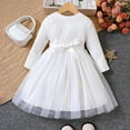 thumbnail image 4 of Utlike Girls Dresses Long Sleeve Embroider Ribbed Princess Dress Cozy Sundress For Girl Size 18 Months-24 Months, 4 of 6