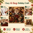 thumbnail image 4 of Christmas Pearl Art DIY Kit, 5D Pearl Diamond Art Kit for Adults Christmas, 3D Beaded Painting Craft with Clear Symbols, 12 Inch Holiday Wall Art Decoration and Gift, 4 of 8