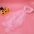 thumbnail image 3 of Worgeous Wedding Bridal Veils with Wreath Floral Headdress Photography Artificial Rose Wedding Hair Band Hair Loop Hair Accessories Party Garland for Women Ladies (Pink+White), 3 of 8