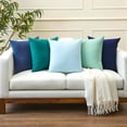 thumbnail image 2 of Set of 2 Lake Blue 16x16 Square Sofa Pillow Covers Indoor Use, 2 of 6