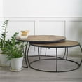 thumbnail image 3 of Maklaine Wood Nesting Coffee Tables in Brown (Set of 2), 3 of 4
