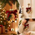 thumbnail image 3 of Christmas Hanging Ornament Festive Bell Decoration with Wreath Basket Holiday Tree Decor, 3 of 4
