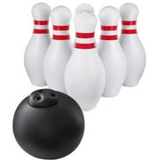 GreenCo Giant Inflatable Bowling Set Outdoor and Indoor, Includes a Huge Ball 17" Diameter and 6 Pins 24" Tall