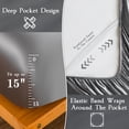 thumbnail image 5 of LIFCOM Satin Sheets Set Twin XL Size Dark Grey,3Pcs Luxury Silky Bedding Set with 15 Inches Deep Pocket for Mattress, 5 of 6