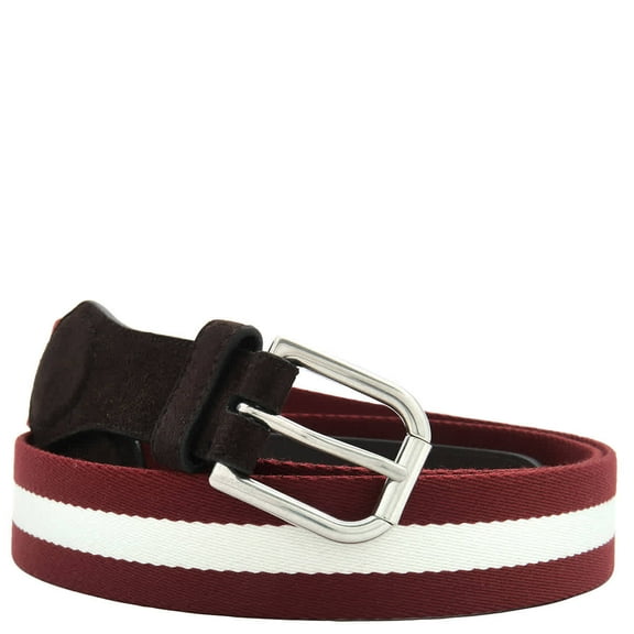Bally Melvin 35 mm Striped Belt, Size 120 cm