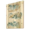 thumbnail image 2 of Designart 'Abstract Of Clouds Dark Blue Colored II' Modern Print on Natural Pine Wood, 2 of 5