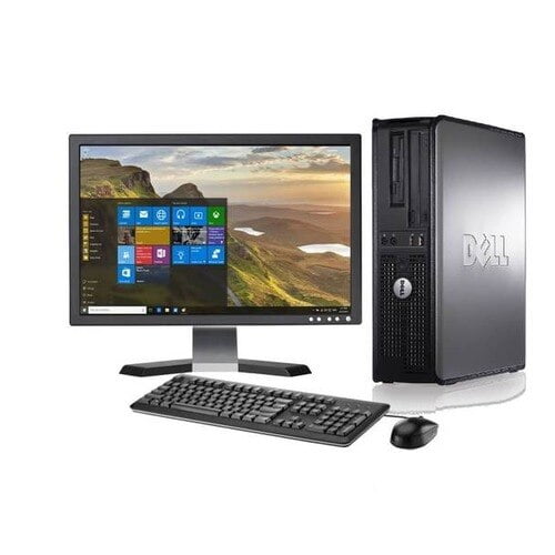 Dell - Optiplex Desktop Computer PC – Intel Core 2 Duo - 4GB Memory - 250GB Hard Drive - Windows 10 - 19" LCD