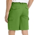 thumbnail image 3 of Felirenzacia Men Casual Solid Pocket Button Zipper Elastic Waist Straight Half Thin Shorts Pants Sport Pants, 3 of 6