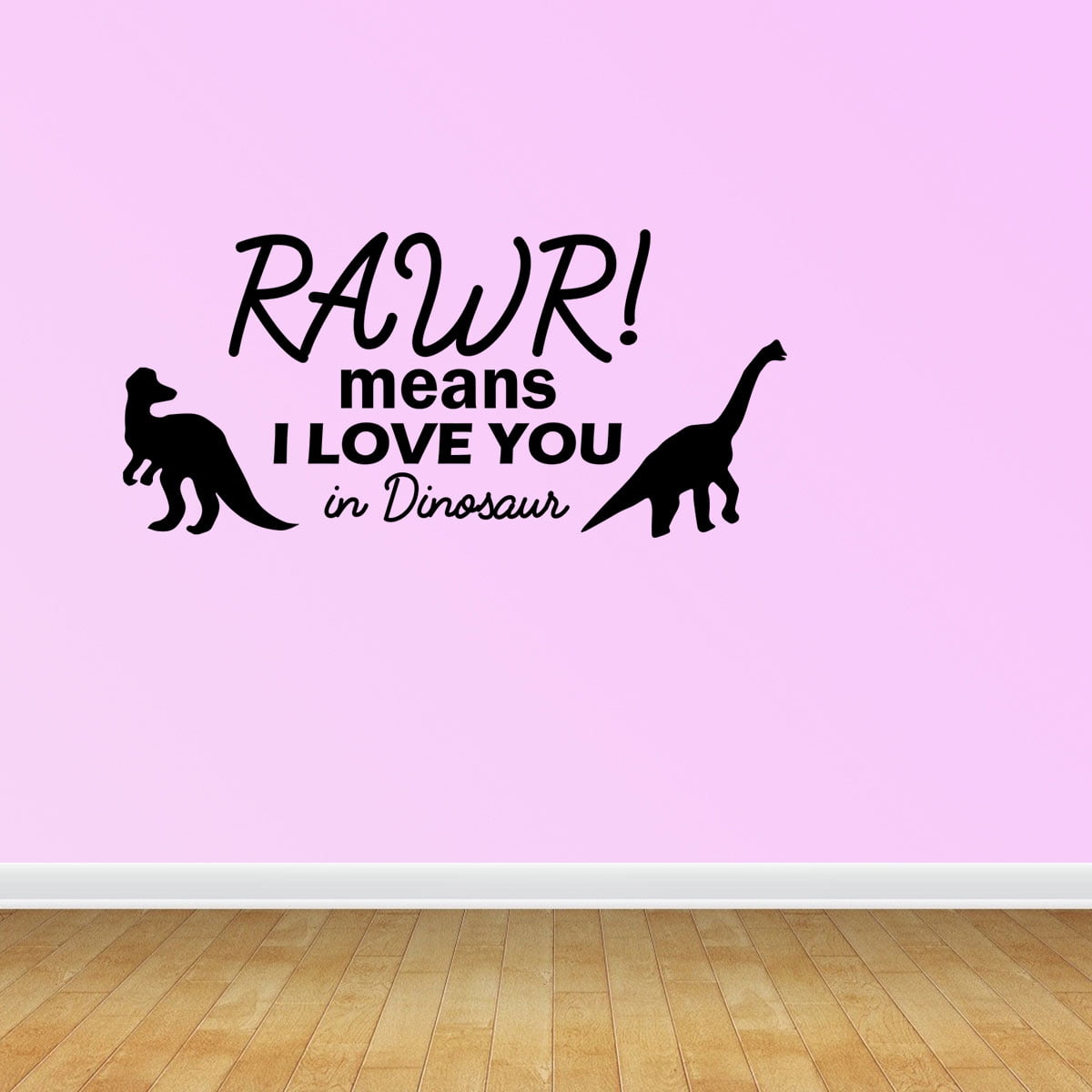 rawr that means i love you in dinosaur wall door window vehicle sticker 