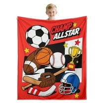 Baseball Sports Flannel Throw Blanket - Fuzzy Plush Super Soft Cozy Warm Decor Bedding Blanket Gifts for Boys Girls Kids Adult Men Women - 30"x40"