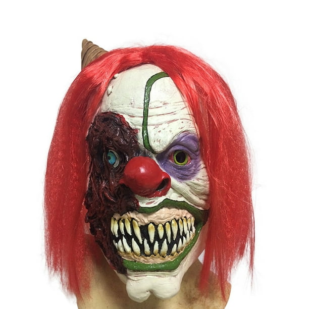 Disfraz de cosplay para Halloween, látex, terror, payaso, zombi