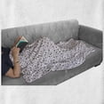 thumbnail image 6 of Floral Soft Flannel Fleece Throw Blanket, Flower and Leaf Branch Motifs Botanical Elements Minimal Style, Cozy Plush for Indoor and Outdoor Use, 60" x 80", Charcoal Grey and Pale Purple, by Ambesonne, 6 of 6