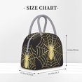 thumbnail image 2 of Easygdp Gold Spider On The Web Bolsa de Almuerzo Insulada Grande, Forro de Aluminio, Diseño Espacioso, a Prueba de Fugas, Ideal para Trabajo, Picnics, Viajes y Actividades al Aire Libre, 2 of 6