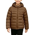 thumbnail image 2 of BXJX Boys Hooded Puffer Jackets, Long Sleeve Full Zip Warm Fall Winter Outerwear with Pockets Coffee Size 9-10 T, 2 of 6