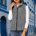 thumbnail image 6 of Jinhomg Women's Fashion Fleece Vest Cozy Lighweight Sleeveless Teddy Fuzzy Cardigan Jackets Fall Winter Sherpa Warm Vest with Pockets, 6 of 7