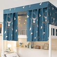 thumbnail image 2 of Hoce - Cortinas para litera para dormitorio de estudiantes, dosel para cama, cortinas de privacidad, 2 paneles + 1 parte superior, 2 of 5
