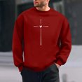 thumbnail image 2 of FAWUUDO Men Valentine's Tops Red Heart Printed Shirts Long Sleeve Clothes, 2 of 7