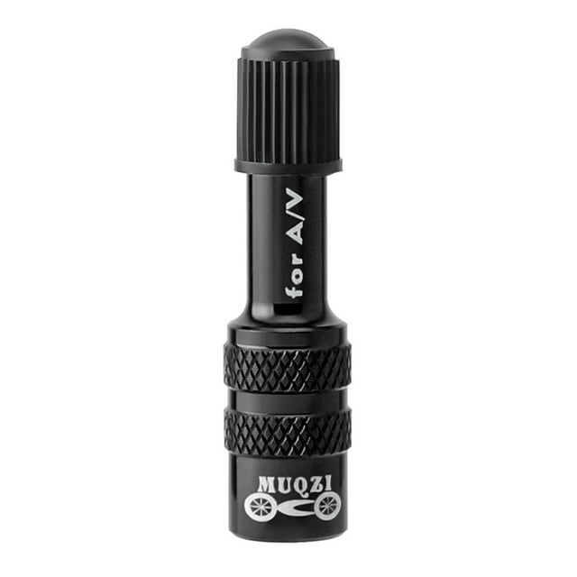 Adaptador De Válvula De Horquilla De Bicicleta MUQZI - Convertidor de adaptador de válvula Schrader para horquilla de bicicleta de montaña (negro)