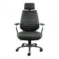 thumbnail image 2 of UrbanPro Leather and Iron Executive Swivel Office Chair in Onyx Black, 2 of 5