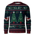 thumbnail image 6 of Homeyce Men's Pullover Crewneck Sweater Long Sleeve Soft Knitted Sweaters Christmas Reindeer Snowflake Soft Cute Ugly 2025 Novelty Pullover Christmas Pattern Holiday Pullover,Blue 4XL, 6 of 6