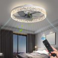 thumbnail image 2 of Modern Bladeless Ceiling Fan With Light And Remote Control - Smart Flush Mount, 2 of 5