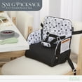 thumbnail image 4 of Evolur Snug Packsack 2-in-1 Portable Booster Seat and Travel Bag, Black And White, 4 of 7