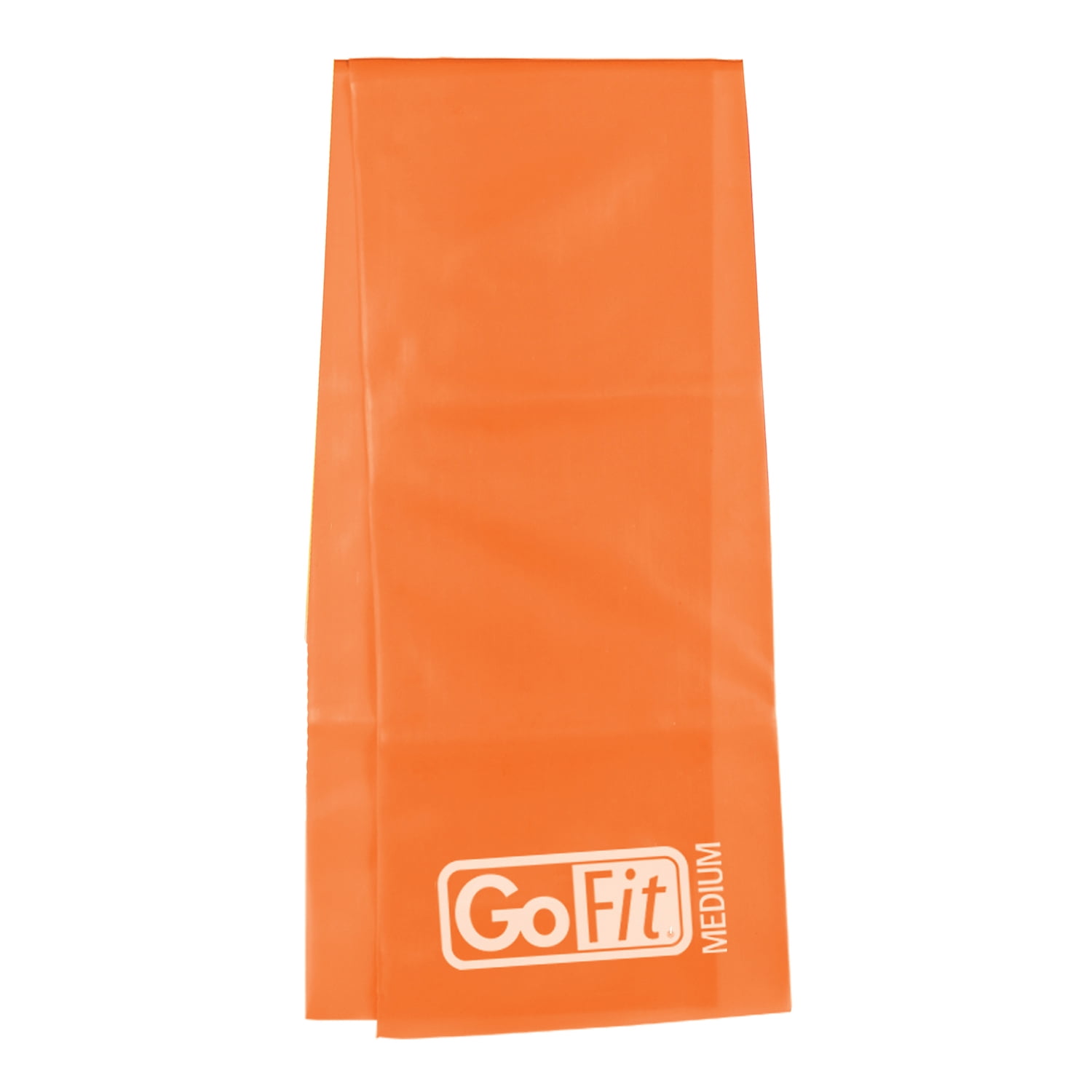 GoFit Latex-Free Single Flat Band, 10 lbs. Resistance, Orange, GF-SFB-M
