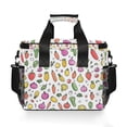 thumbnail image 7 of FORMRS Insulated Cooler Bag 24 Cans Capacity Soft Leakproof Lunch Box with Side Pockets, Various Vegetables Pattern, 7 of 7