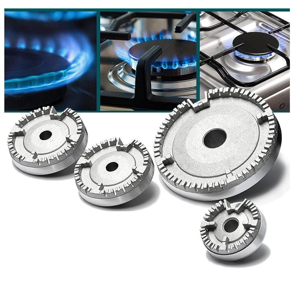 Cooker Hat Set, Fits Most Gas Stove Burner Caps and Burner Head Replacement Kit - 4 Sizes Metal Stove Handles Lid Kit