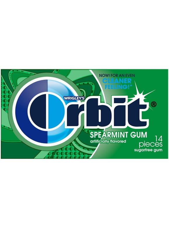 Orbit Gum Spearmint Sugar Free Chewing Gum, Single Pack - 14 Piece