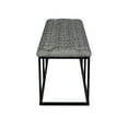 thumbnail image 5 of HomePop Draper Modern Metal and Fabric Large Ottoman with Button Tufting in Gray, 5 of 10