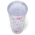 thumbnail image 5 of Best Nana Ever Purple Salem Floral 24 Ounce Straw Tumbler with Goldtone Lid, 5 of 6
