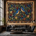thumbnail image 6 of Floral Garden Bluebirds with Detailed Birds Perched Facing, Serene Watercolor for Plant Lovers, Botanical Wall Art, Mother'S Day Gift, Tapestry Wall Hanging for Bedroom and Dorm, 6 of 7