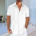 thumbnail image 2 of Camisas de Corta con Botones para Hombre, Camisas Casuales de Moda para Playa y Verano. XXL, 2 of 3