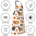 thumbnail image 5 of Naloa Thanksgiving Turkeys 1 Apron Kitchen Aprons with Pockets for Women Men Chef, 5 of 8