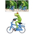 thumbnail image 2 of Cute Frog Cycling Sculpture Resin Miniature Desk Ornaments Home Decoration Garden Outdoor Or Indoor Decor Statue, Present for Friends, 2 of 10