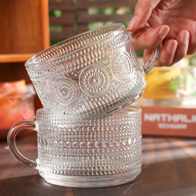 Xunsiga 14oz/400ml Glass Iced Coffee Cup for women, Glass Tumbler