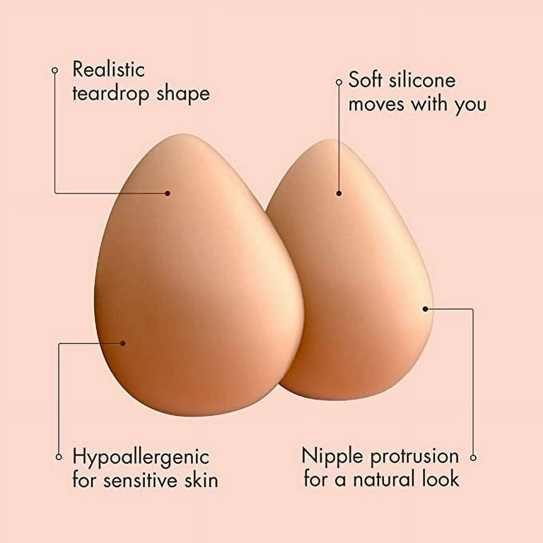 Silicone Breast Form B Cup for Mastectomy Women Artificial Breast  Crossdresser (Tan, cotton form filling) at  Women's Clothing store