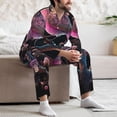 thumbnail image 7 of Naloa Bird 2 Men’s Pajamas Set - Long Sleeve Button Down Sleep Shirt and Pajama Bottoms Sleepwear Set-Large, 7 of 7