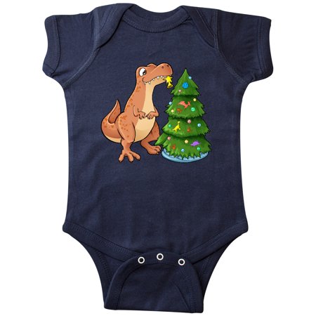 

Inktastic Tyrannosaurus Rex Decorating Christmas Tree Gift Baby Boy or Baby Girl Bodysuit