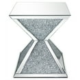 thumbnail image 4 of ACME Table d'Appoint Carrée Noralie en Faux Diamants et Miroirs, 4 of 6