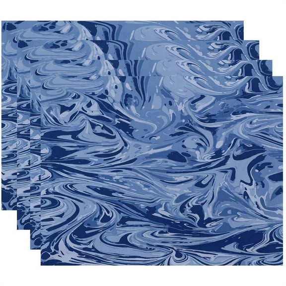 Simply Daisy 18" x 14" Mélange Geometric Print Placemats, Set of 4