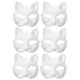 thumbnail image 2 of 6PCS Unpainted Cat Face Masks for DIY Craft, Cosplay Theatre Party Costume Accessories, 2 of 2