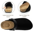 thumbnail image 4 of Ecetana Women's Mules & Clogs Suede Closed Toe Sandals Slip On Flats Sandals with Hook Loop, 4 of 5