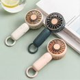 thumbnail image 3 of Hand Held Fans, Usb Fan Mini Handheld Fan 500mah Portable Rechargeable Cooling Fan With Carabiner Base (pink) (1pc), 3 of 5