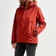 thumbnail image 4 of Admvng Women's Rain Jacket Waterproof Hooded Adjustable Cuff Zipper Pocket Outdoor Windproof Short Hiking Coat, 4 of 9